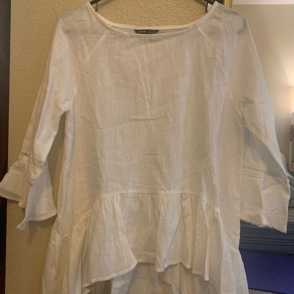 Shein ruffled high low tunic
